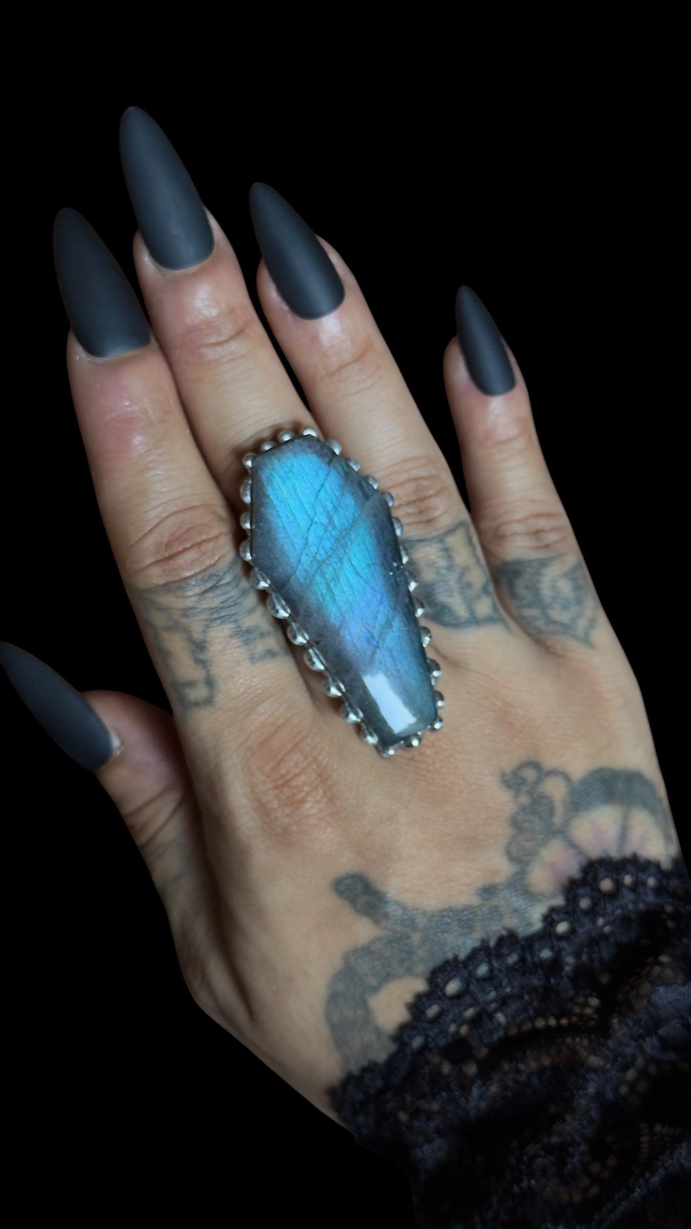 Rebecca | Labradorite Adjustable Ring