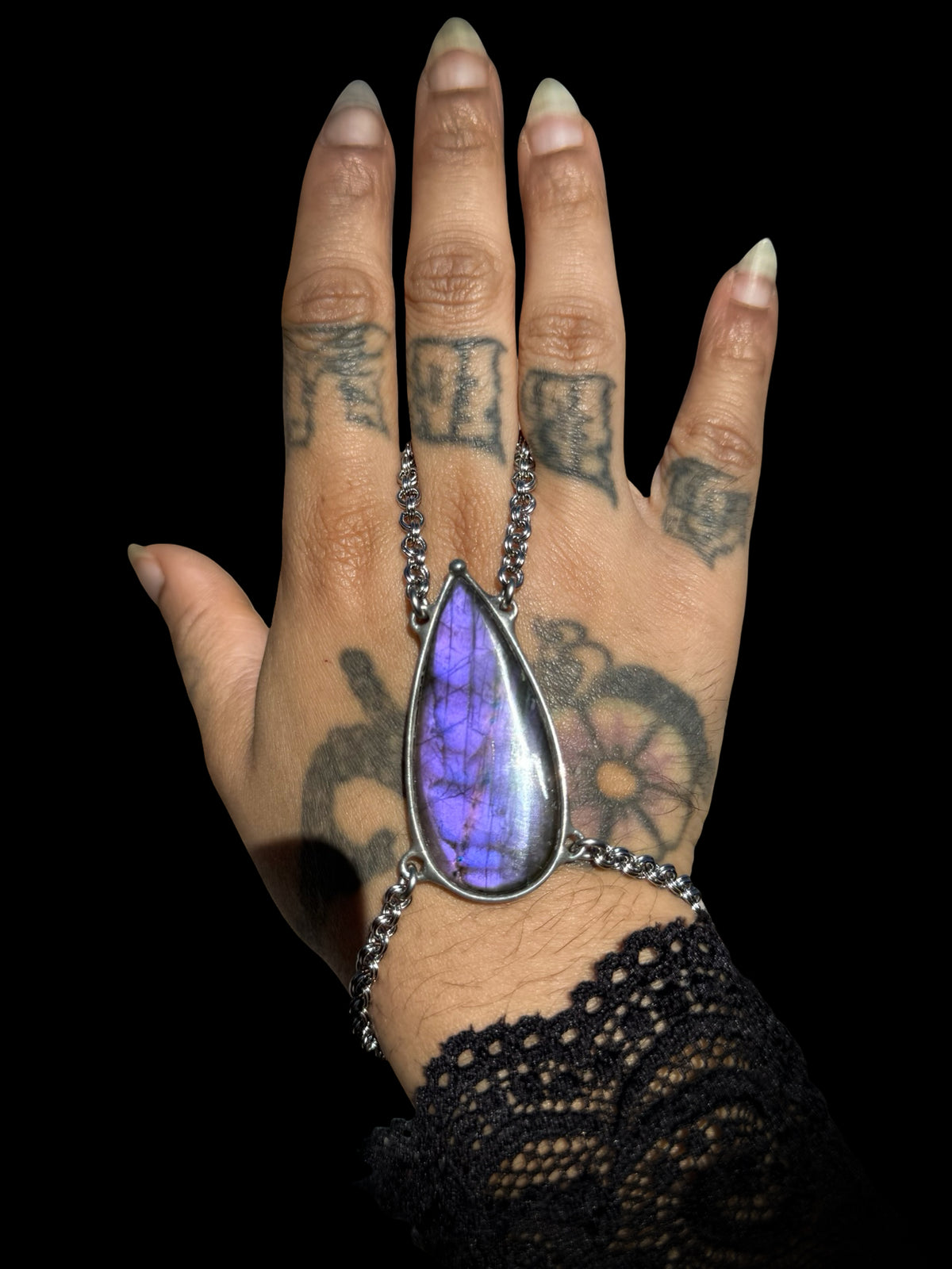 SHION | Labradorite Hand Harness