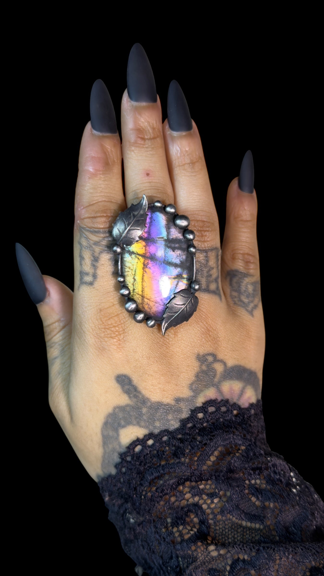 Amitola | Adjustable Labradorite Ring