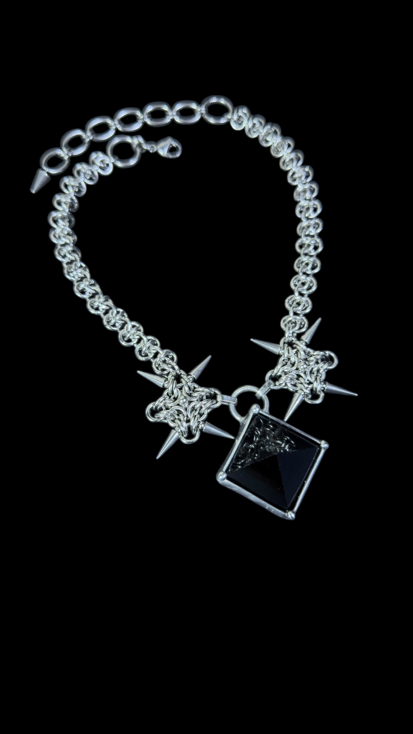 Sable | Obsidian Chainmail Necklace