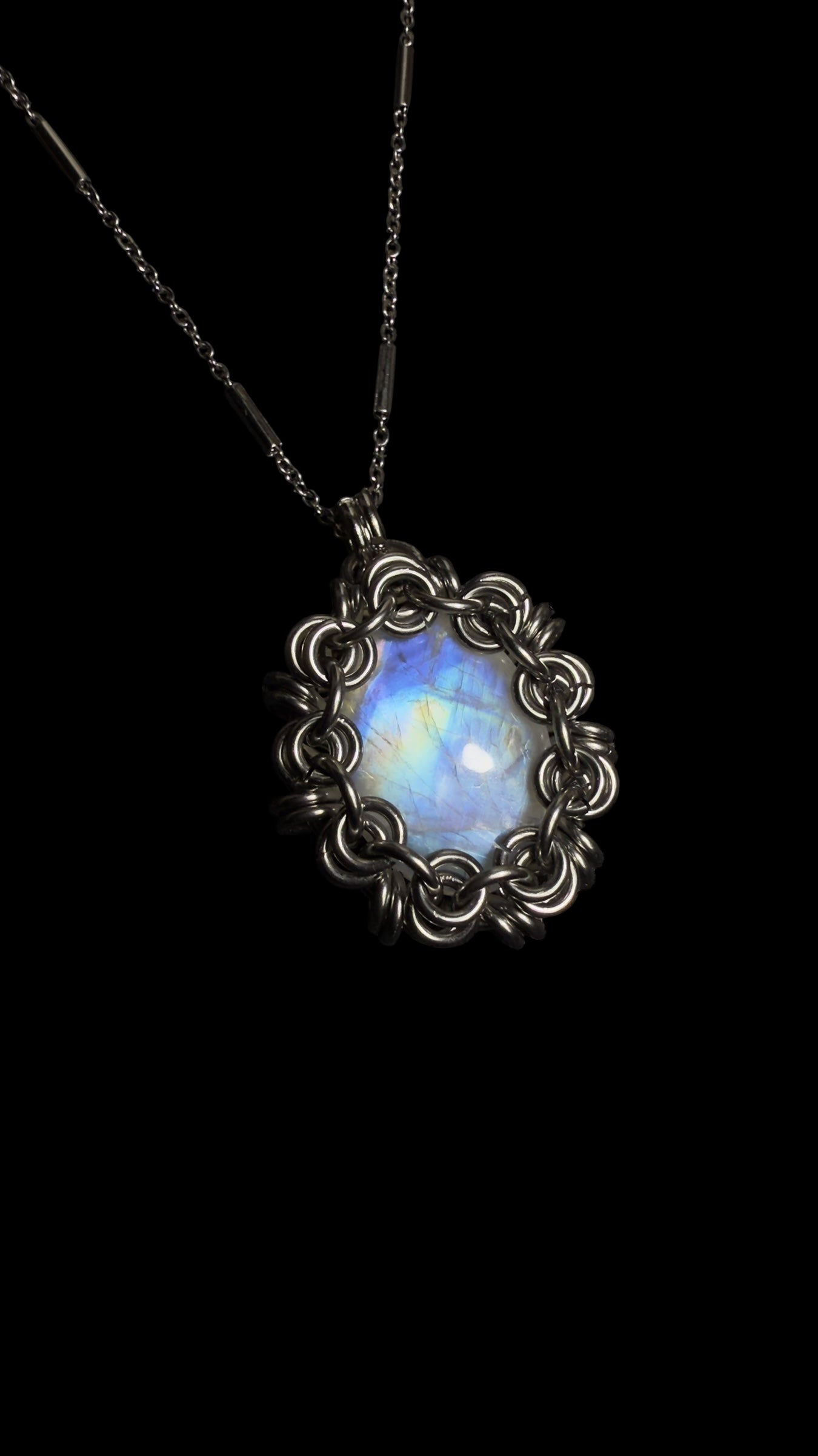 Sudama | Rainbow Moonstone Necklace