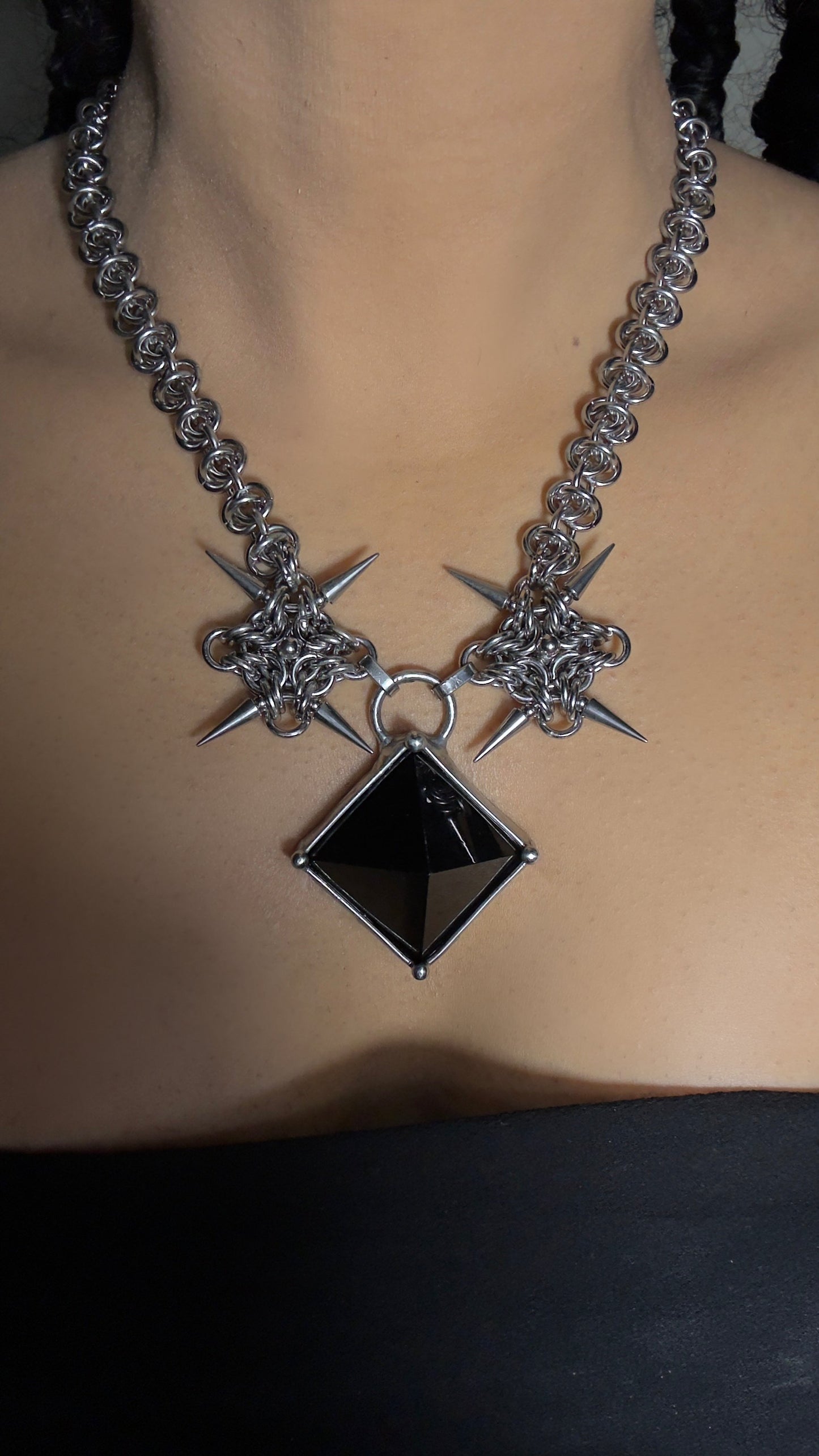Sable | Obsidian Chainmail Necklace