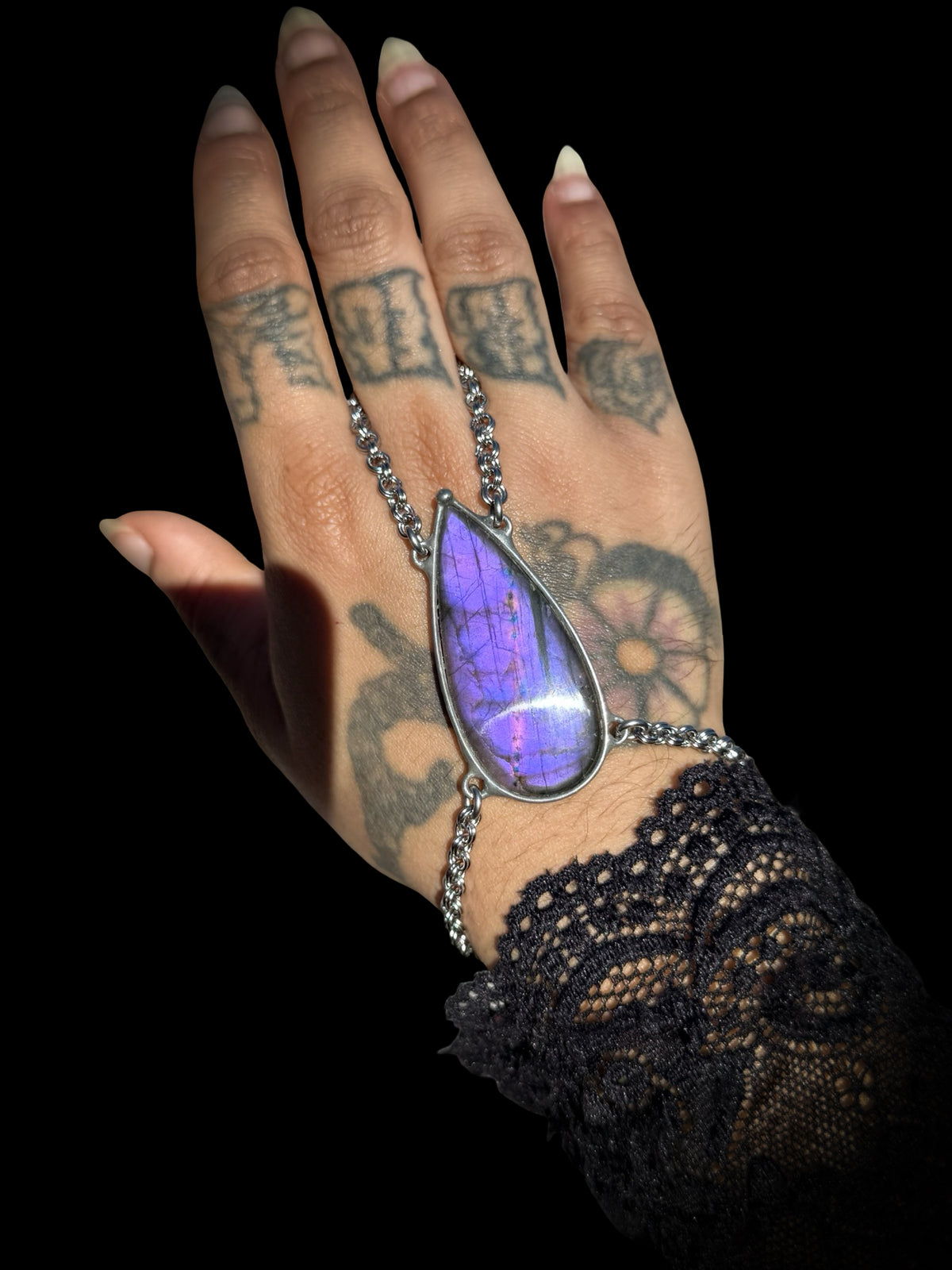 SHION | Labradorite Hand Harness