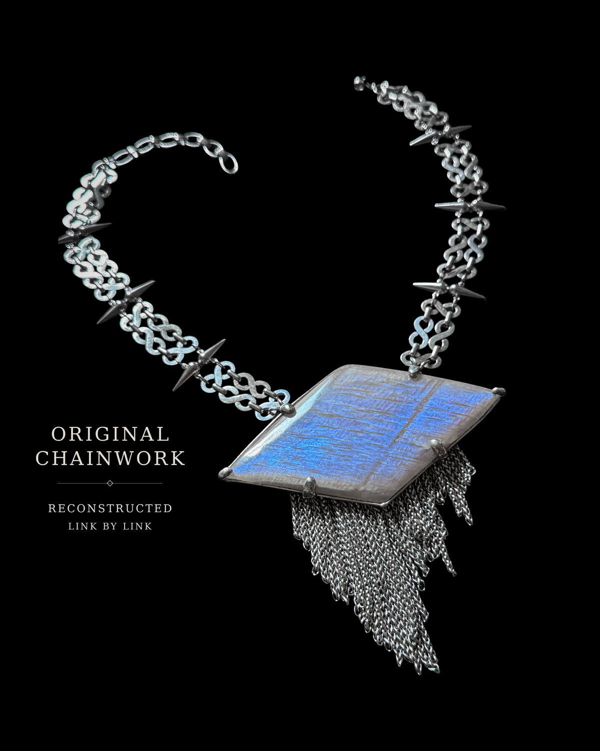 VAGĀRĪ | Rainbow Moonstone Necklace