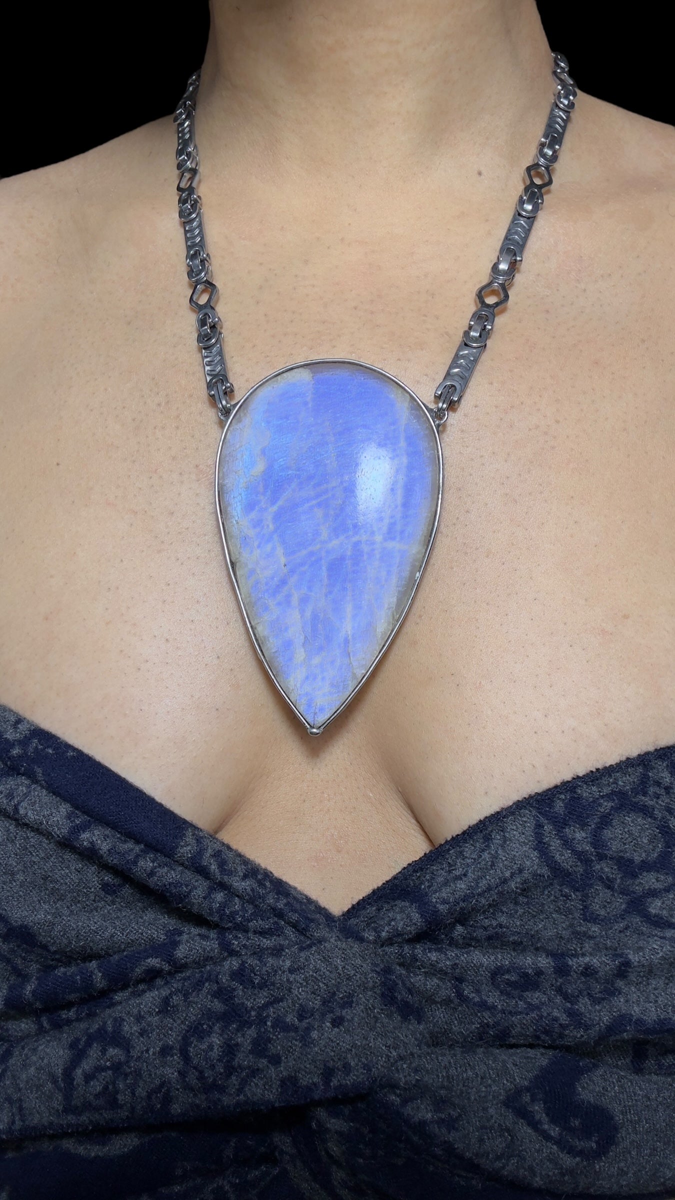 Aahana | Rainbow Moonstone Necklace