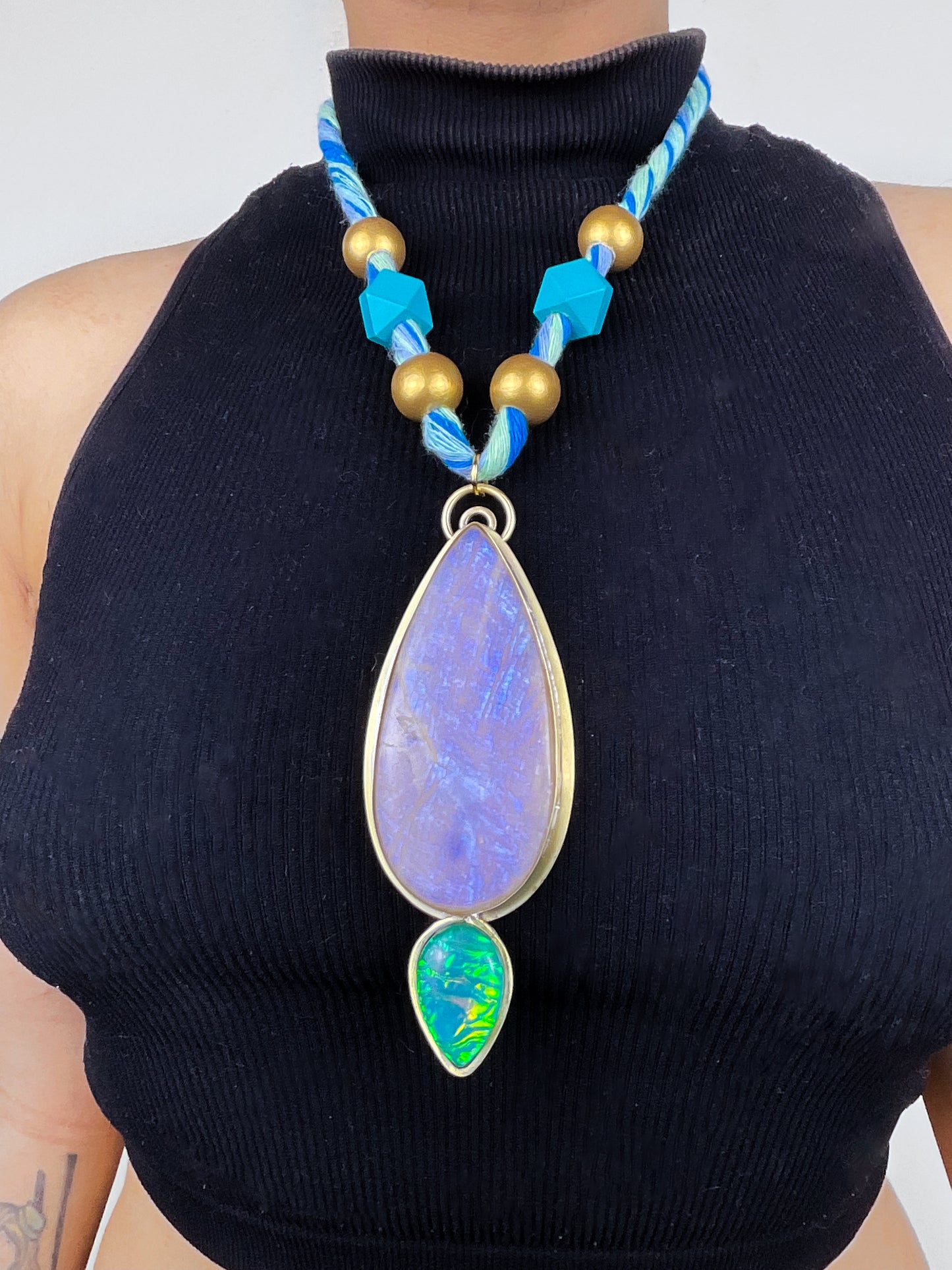 Miray | Rainbow Moonstone Necklace