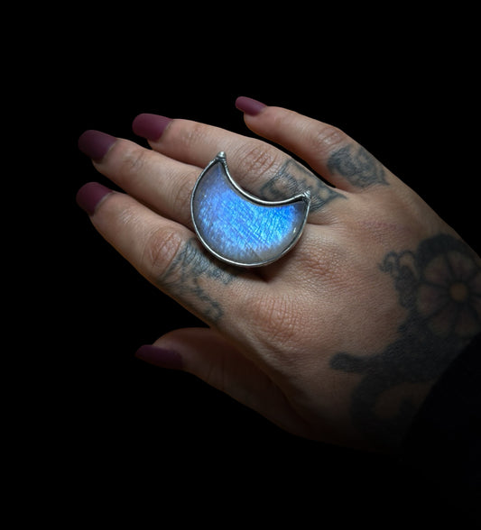 WANE | Rainbow Moonstone Adjustable Ring