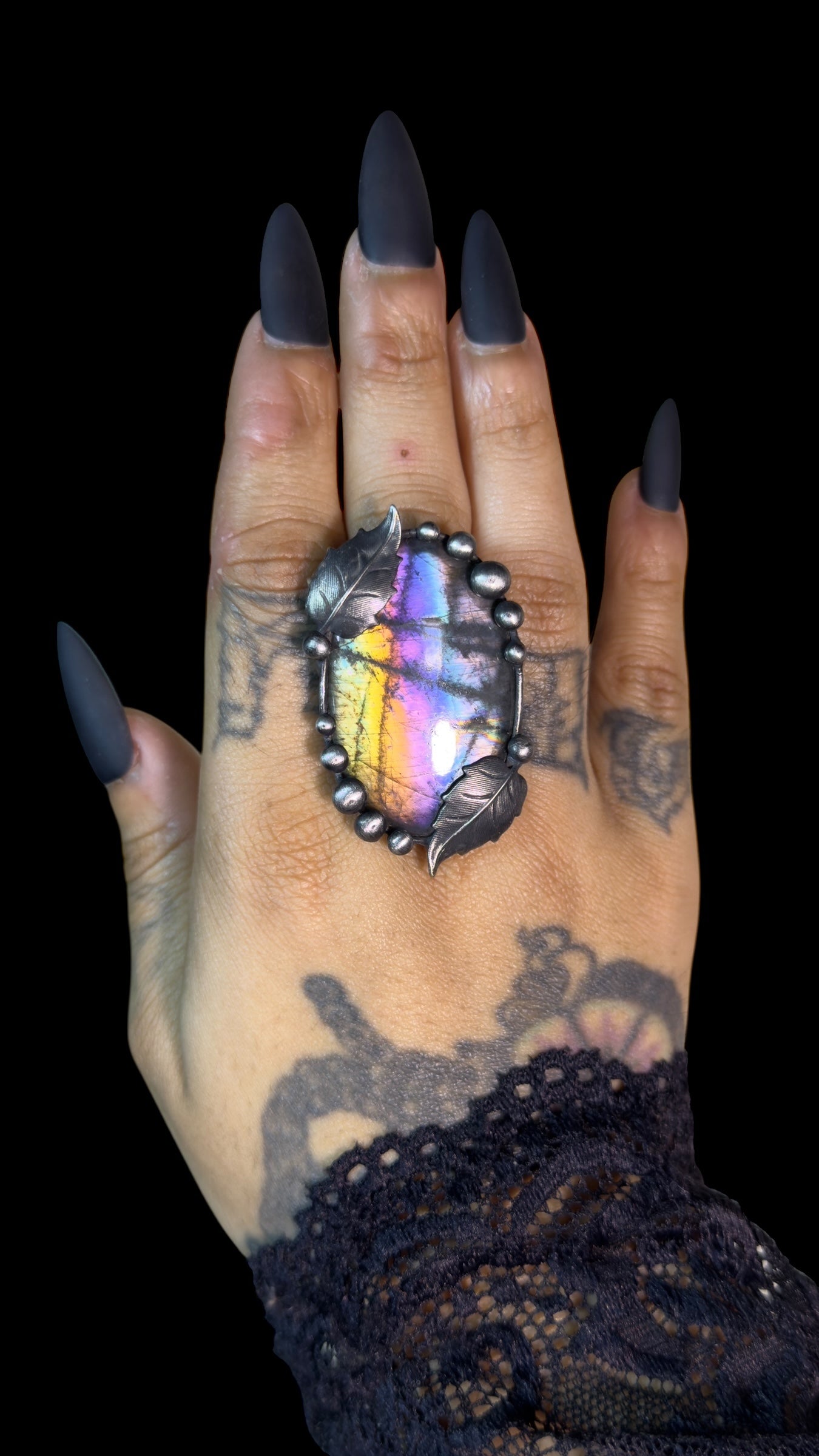 Amitola | Adjustable Labradorite Ring