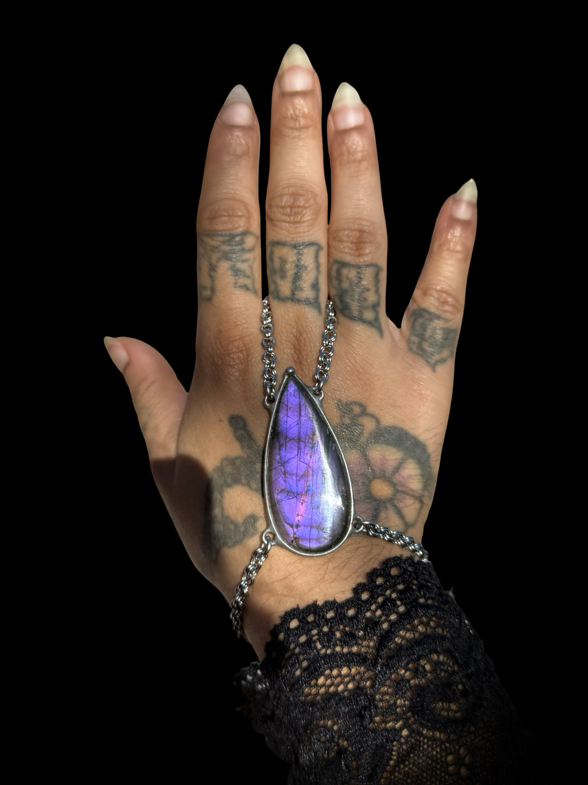 SHION | Labradorite Hand Harness