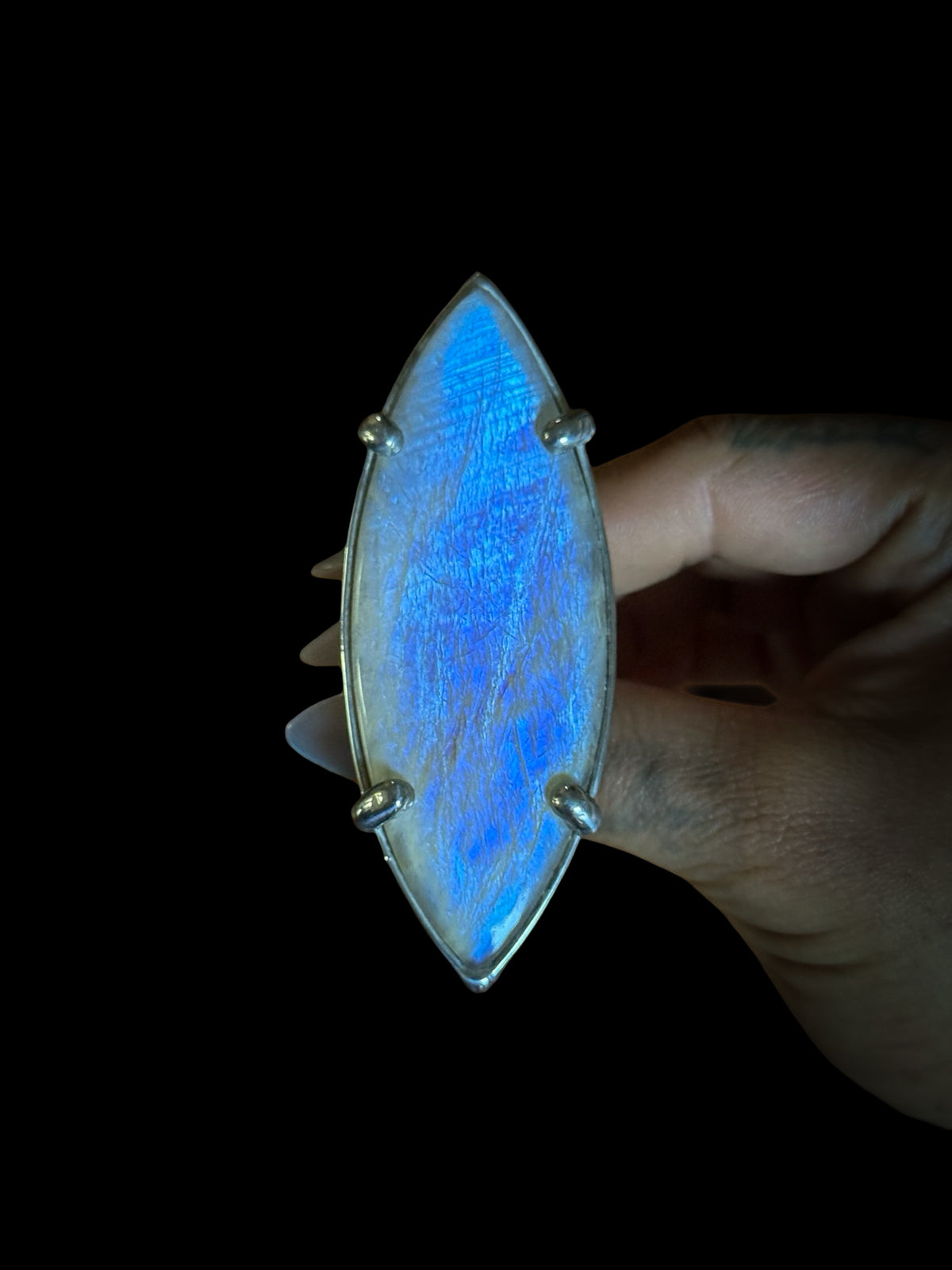 PHASMA | Rainbow Moonstone Adjustable Ring