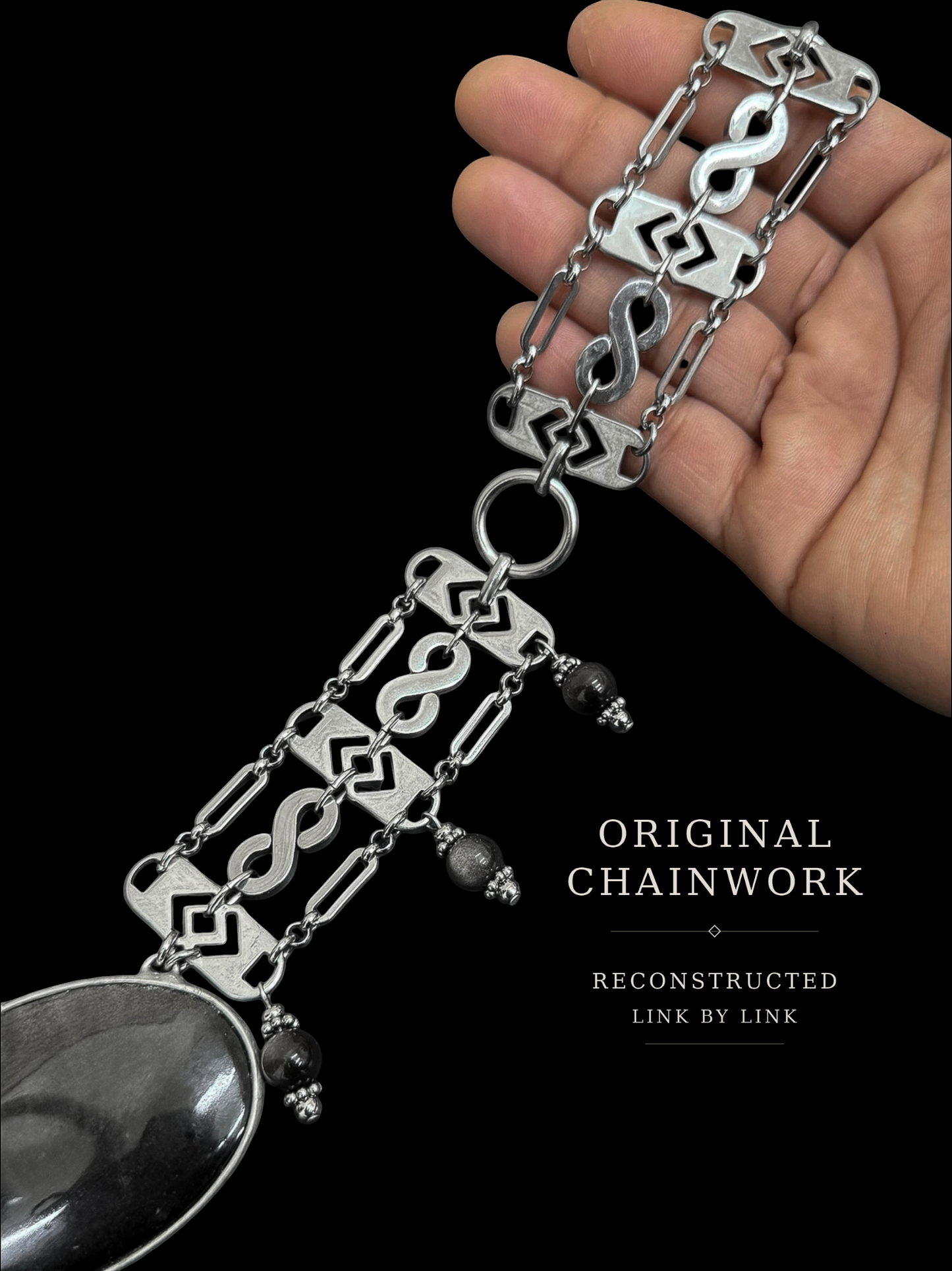 OMYREN | Silver Sheen Obsidian Necklace