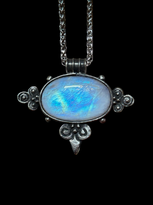 MOONWAKE | Rainbow Moonstone Necklace