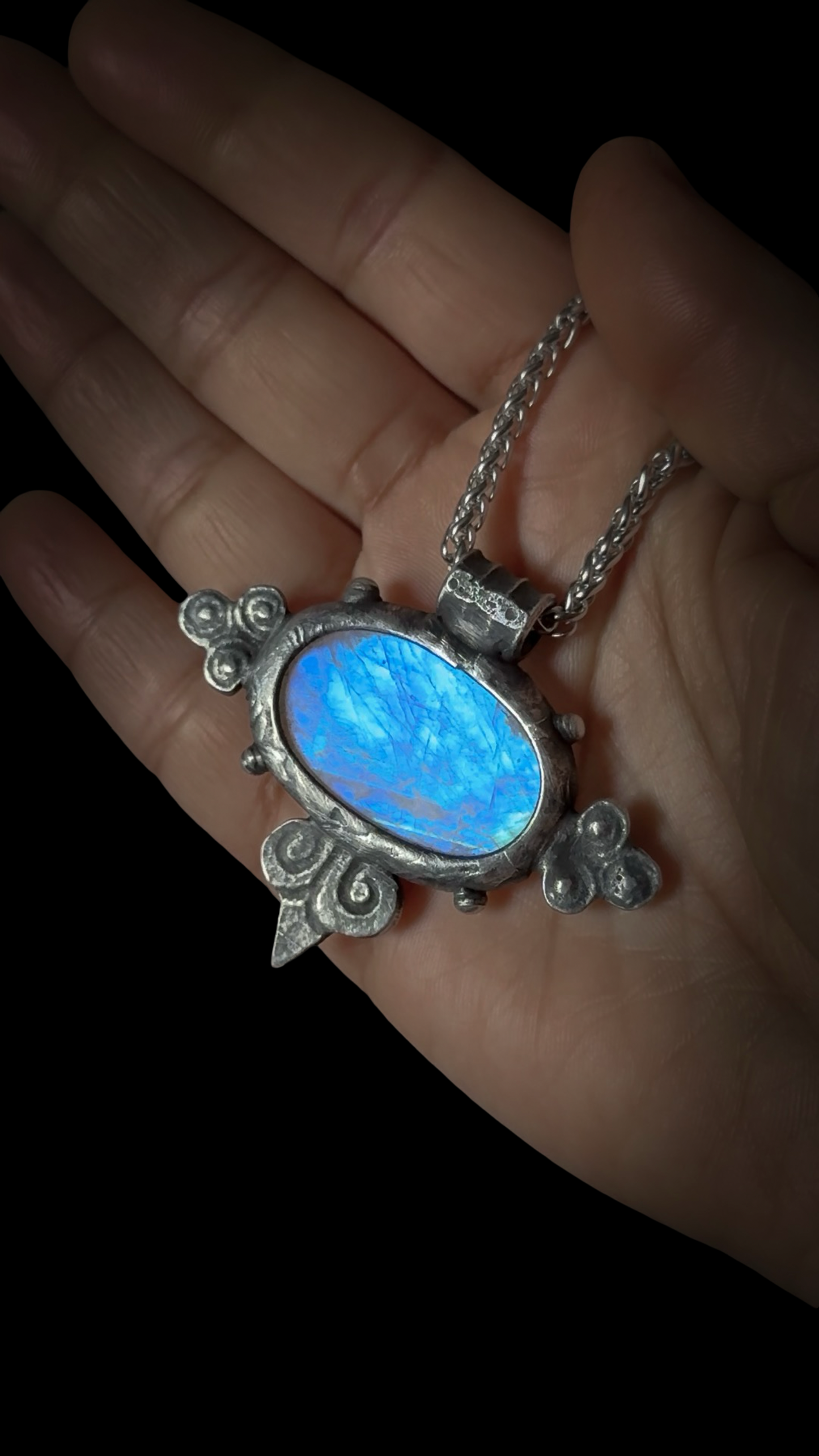 MOONWAKE | Rainbow Moonstone Necklace