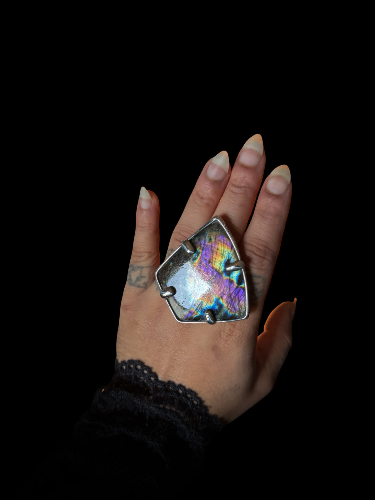 ACULEUS | Labradorite Adjustable Ring
