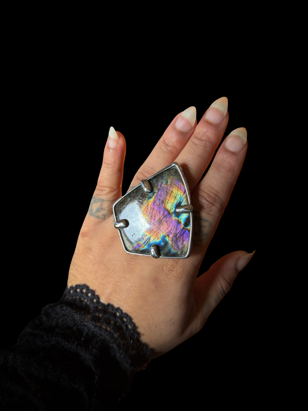 ACULEUS | Labradorite Adjustable Ring