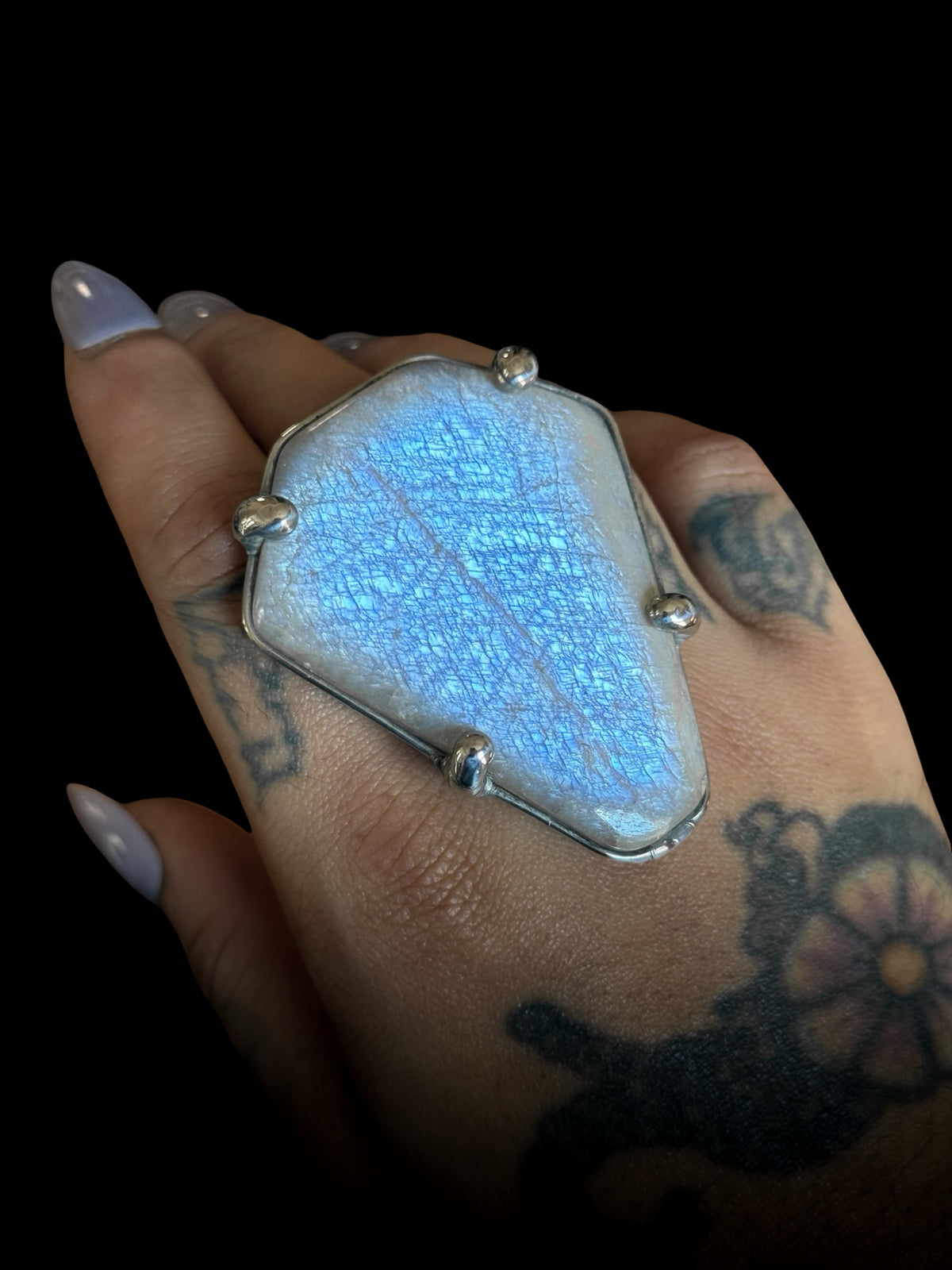 VESTIGE | Rainbow Moonstone Adjustable Ring