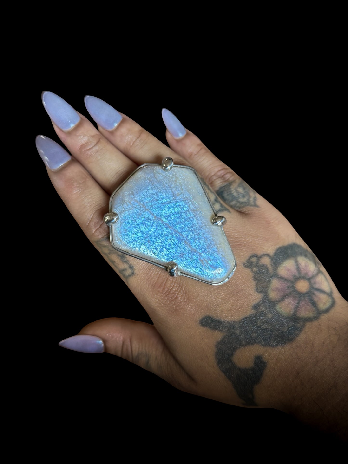 VESTIGE | Rainbow Moonstone Adjustable Ring