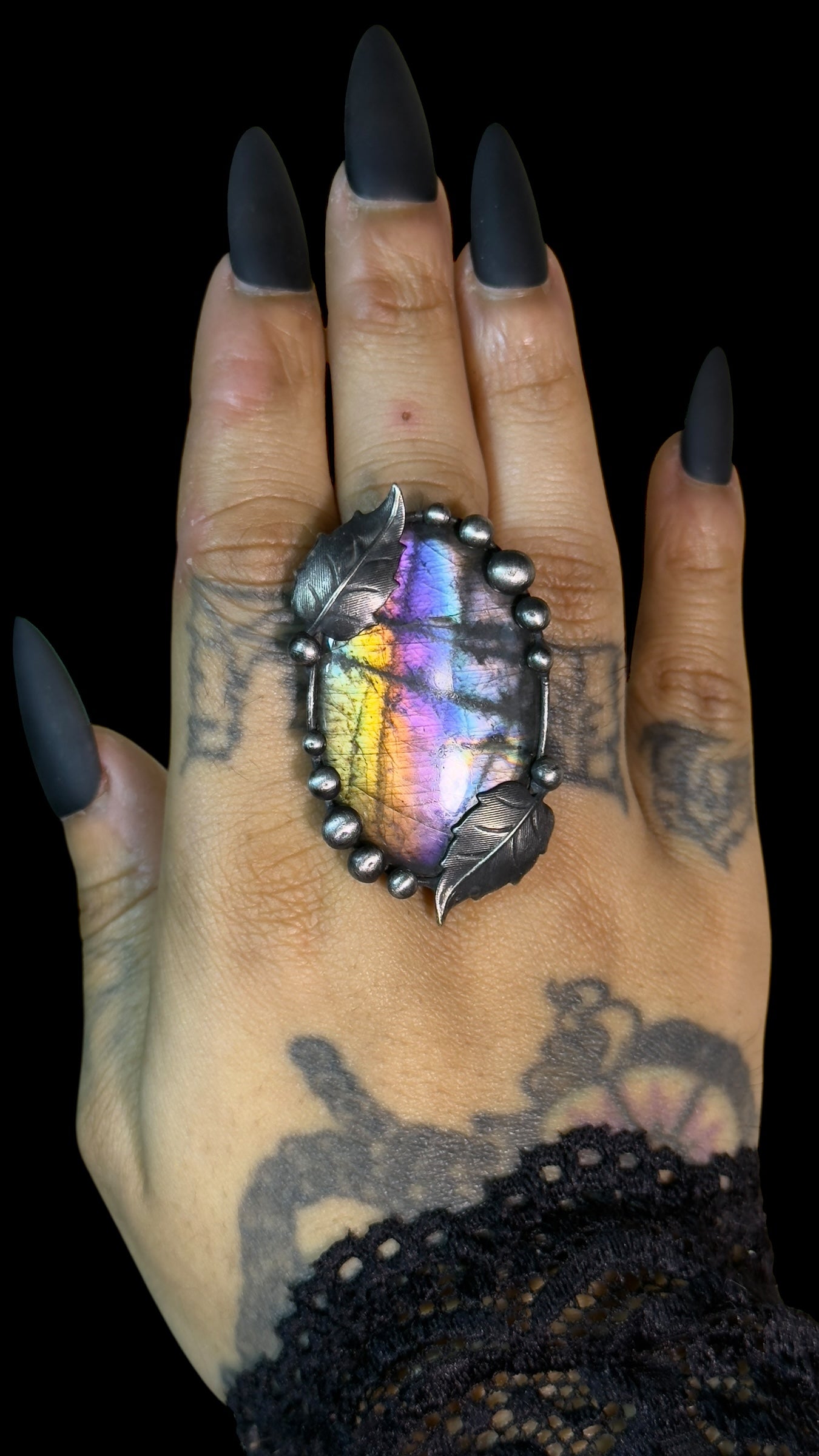 Amitola | Adjustable Labradorite Ring