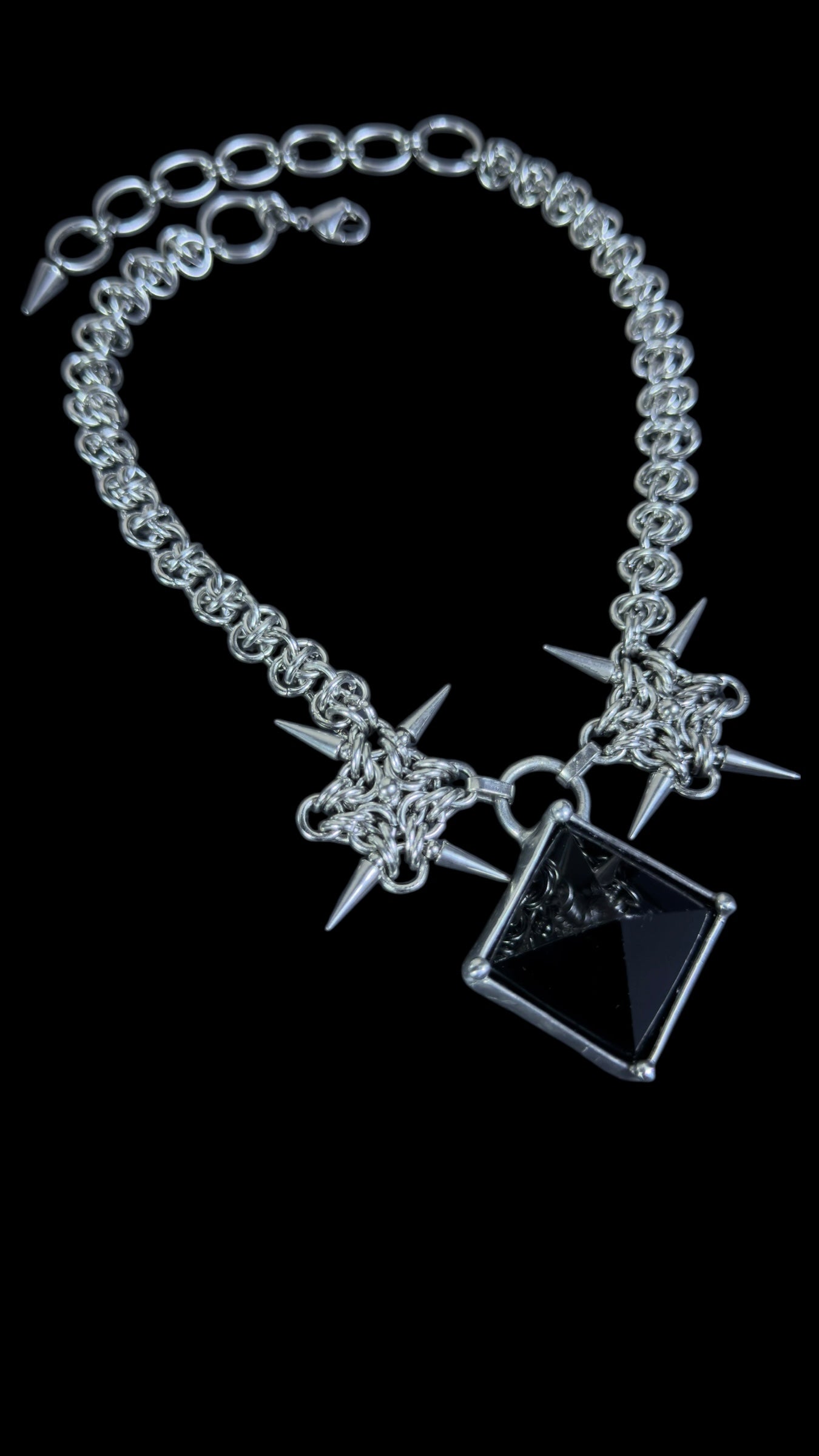 Sable | Obsidian Chainmail Necklace