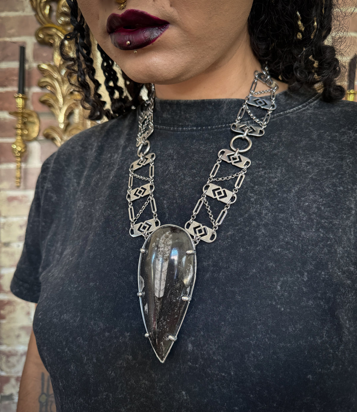 VETUSTA | Orthoceras Fossil Necklace