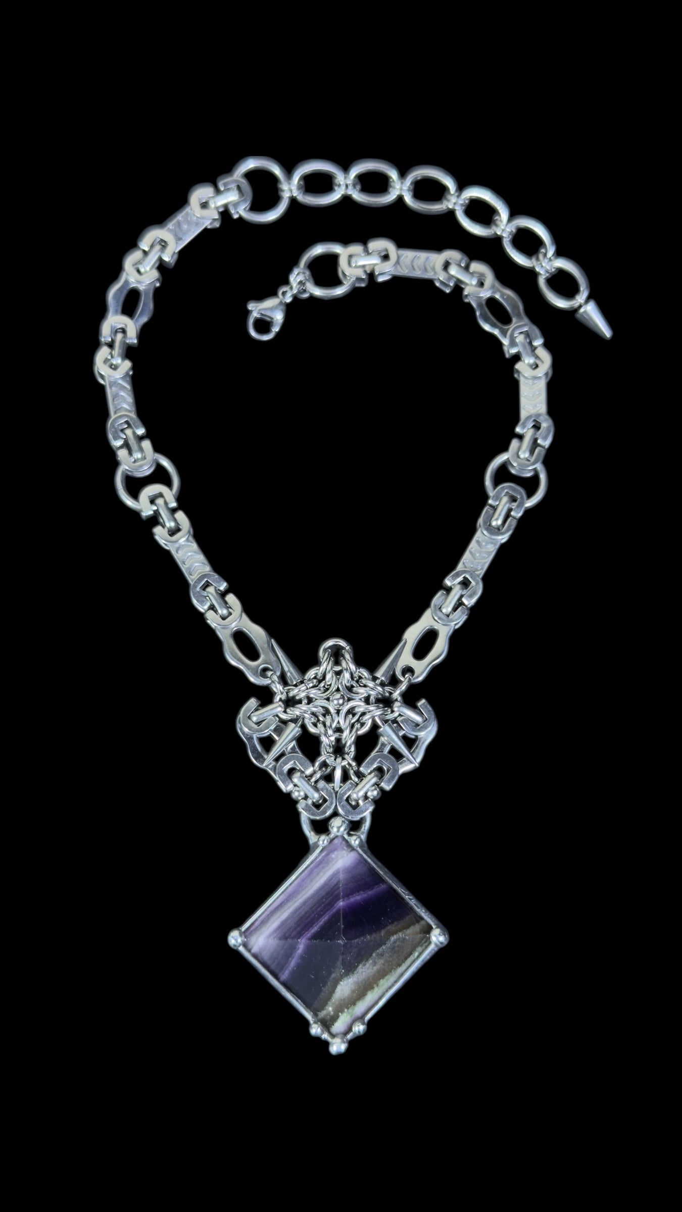 Reema | Fluorite Chainmail Necklace