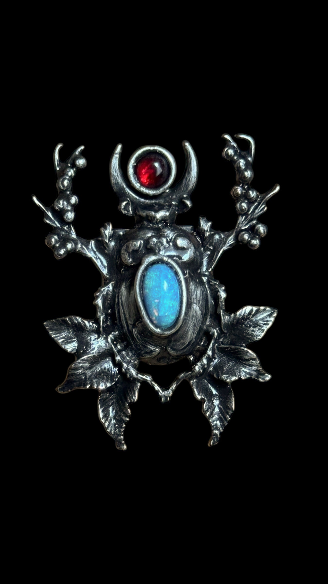 Esmeray | Ethiopian Opal and Garnet Ring