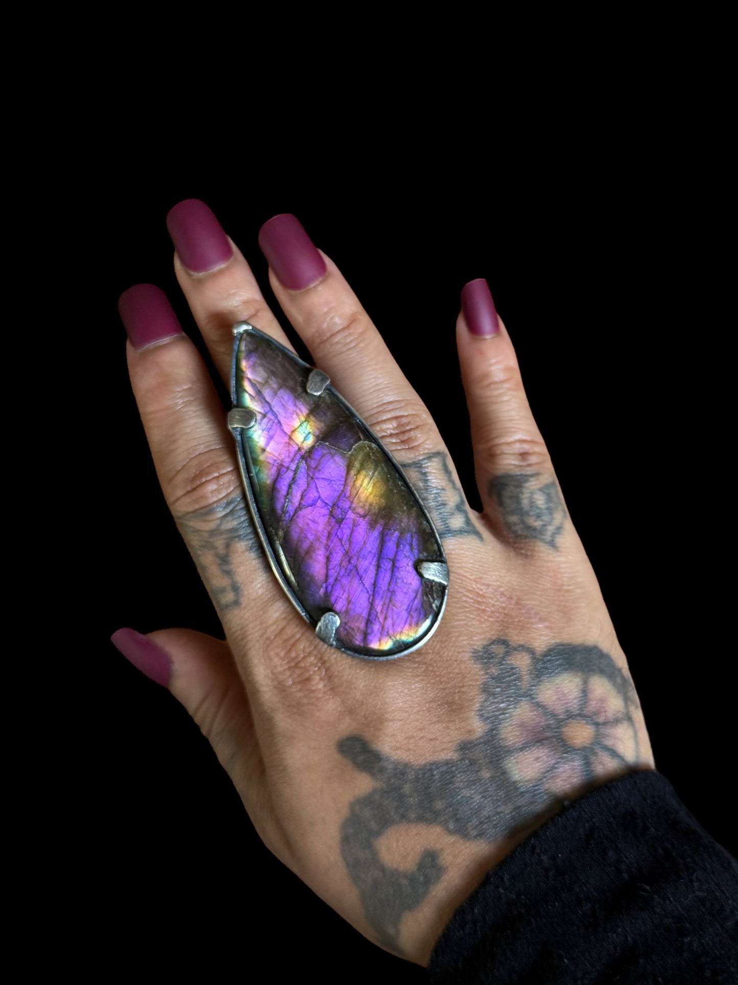 NOCTILUCENT | Adjustable Labradorite Ring