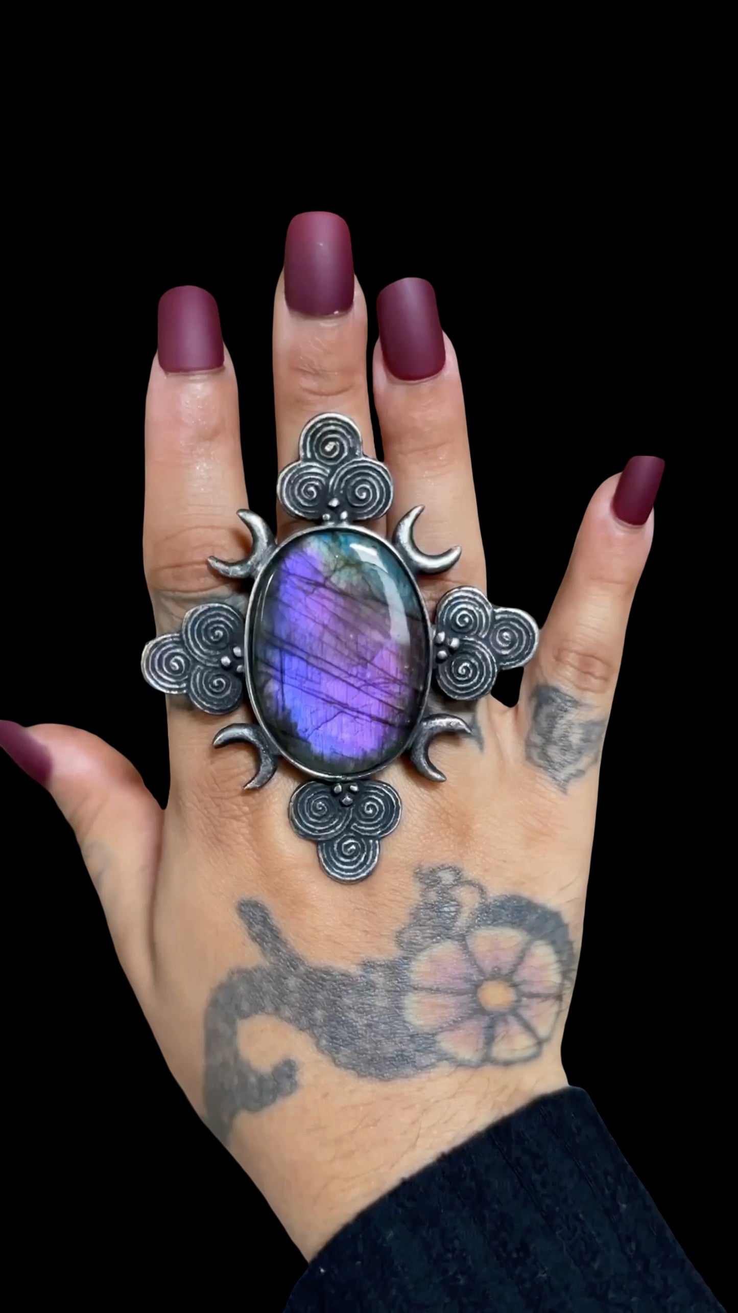 VESPER COIL | Adjustable Labradorite Ring