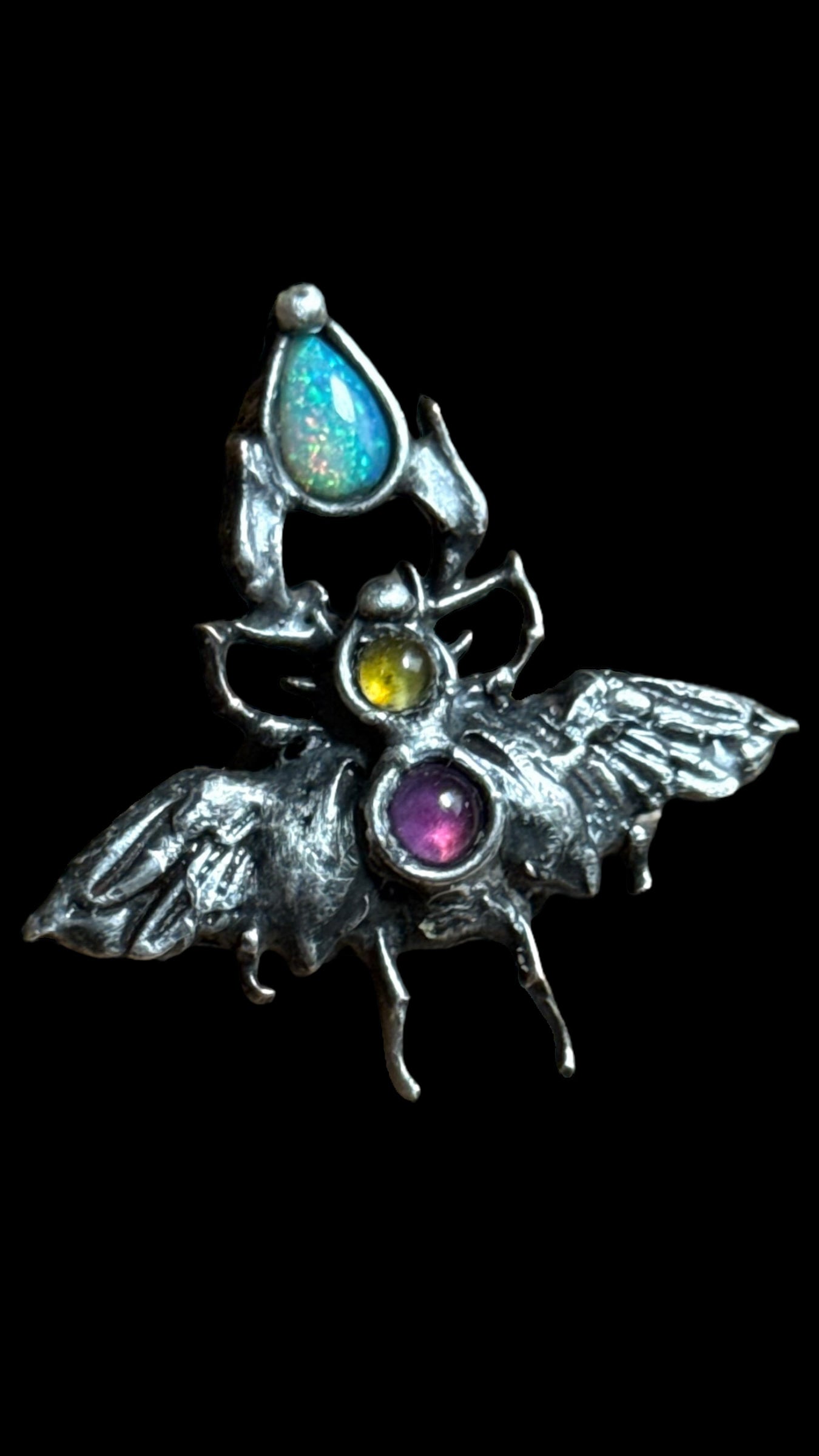 Khepera | Ethiopian Opal, Peridot, and Amethyst Ring