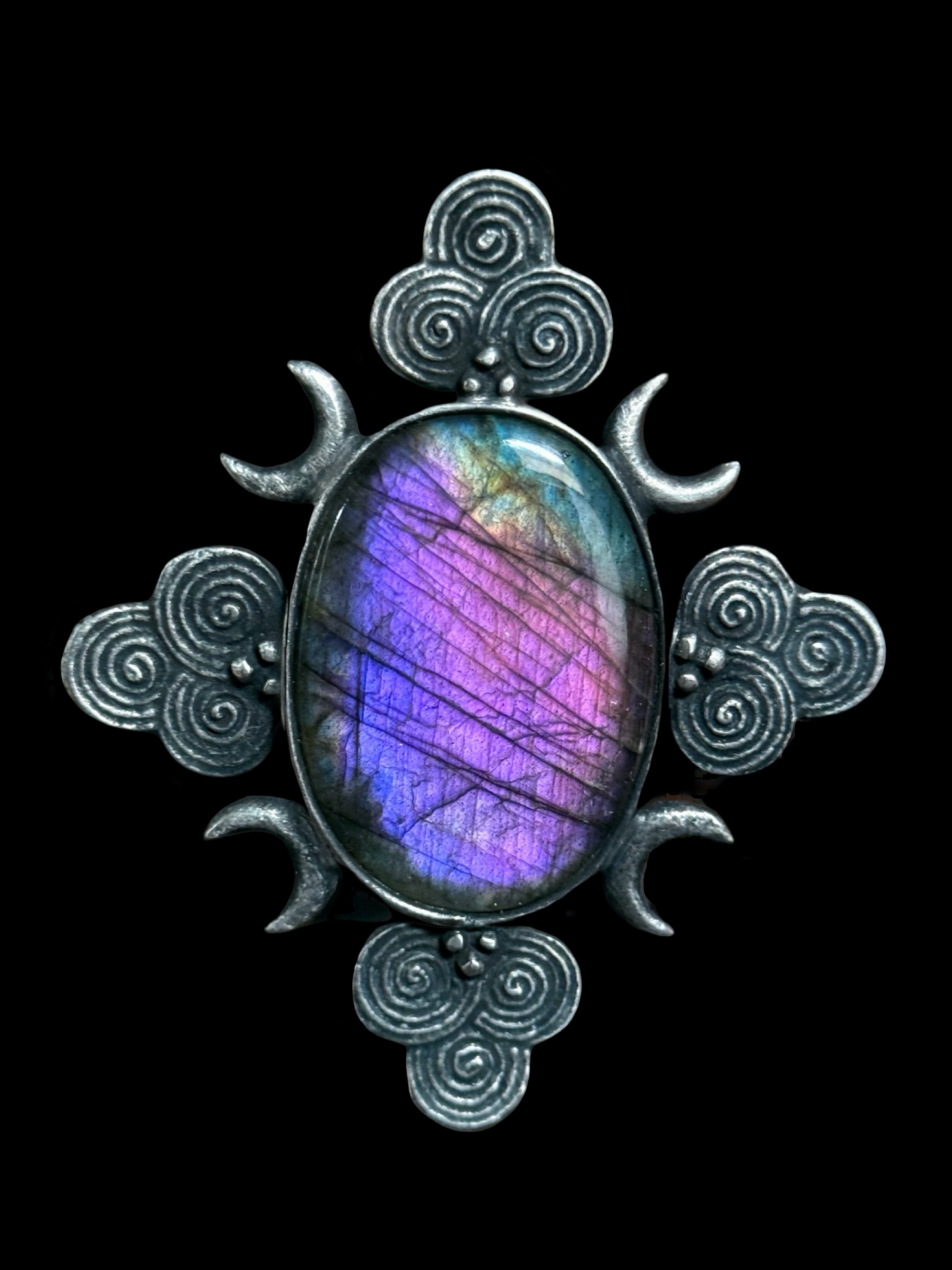 VESPER COIL | Adjustable Labradorite Ring