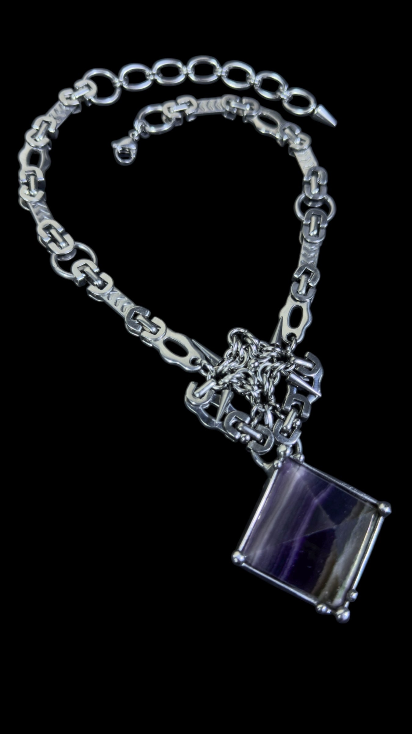 Reema | Fluorite Chainmail Necklace