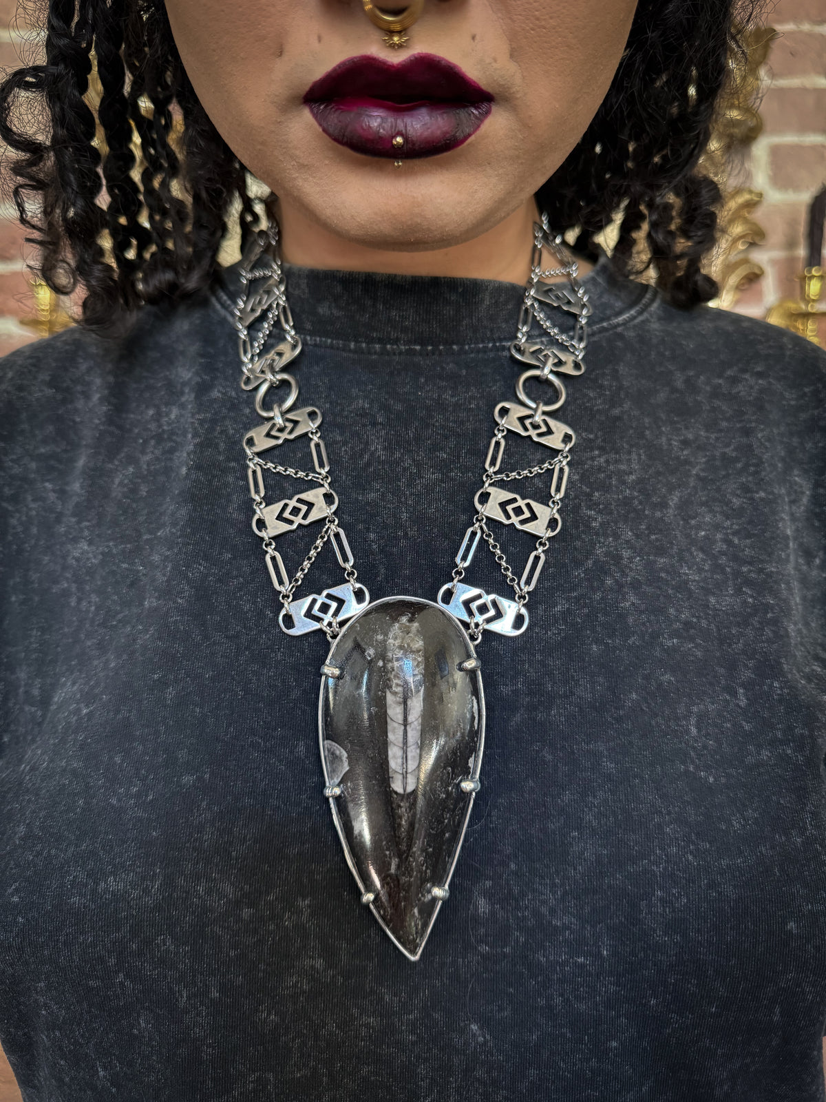 VETUSTA | Orthoceras Fossil Necklace