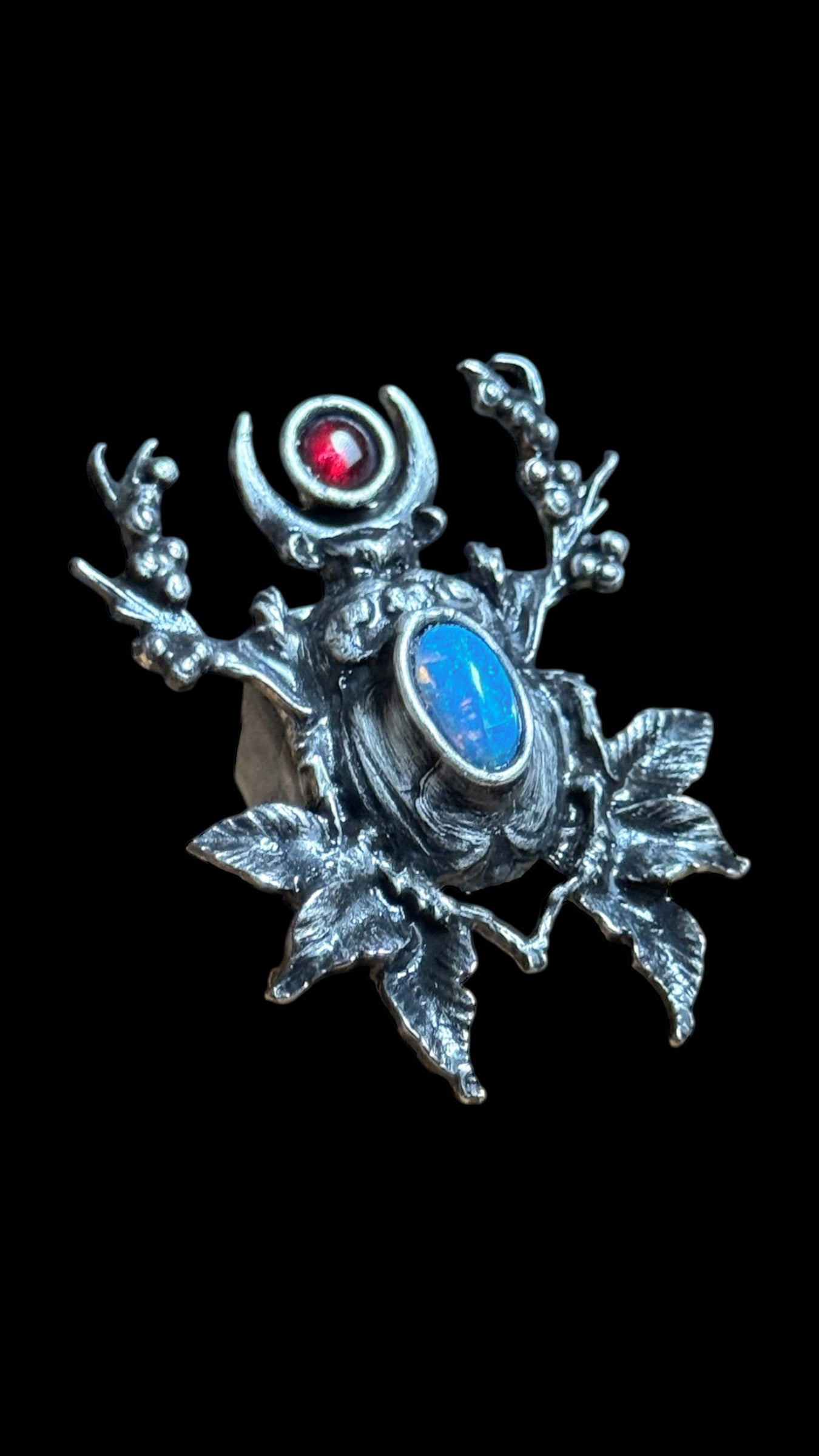 Esmeray | Ethiopian Opal and Garnet Ring