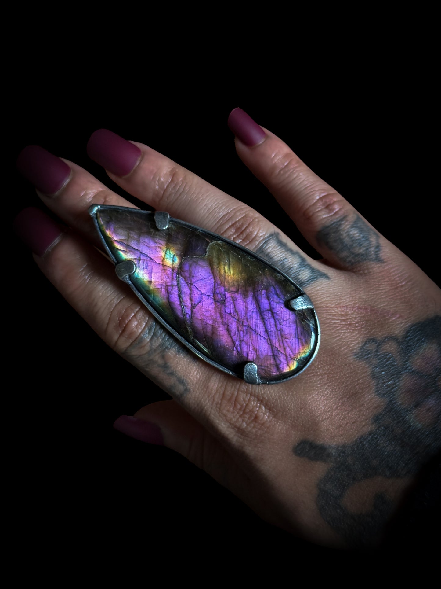 NOCTILUCENT | Adjustable Labradorite Ring