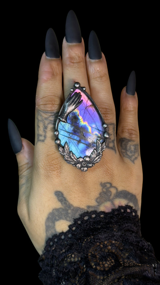 Reverie | Adjustable Labradorite Ring