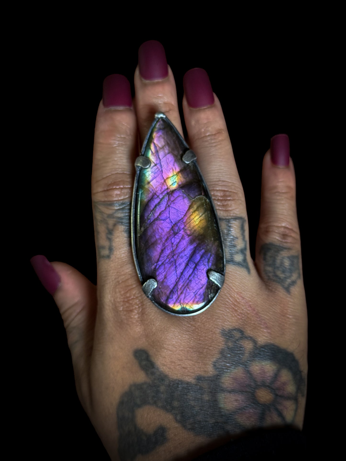 NOCTILUCENT | Adjustable Labradorite Ring