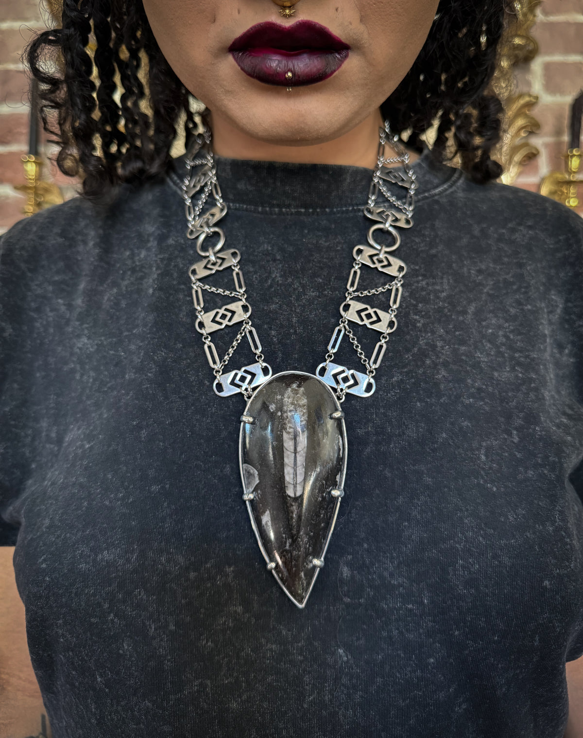 VETUSTA | Orthoceras Fossil Necklace