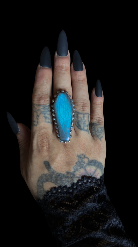 Sarah | Labradorite Adjustable Ring