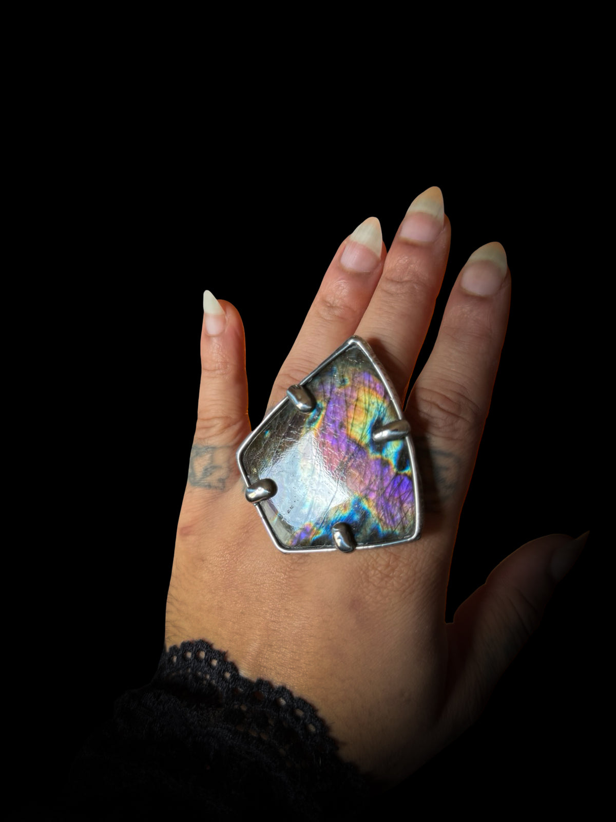 ACULEUS | Labradorite Adjustable Ring