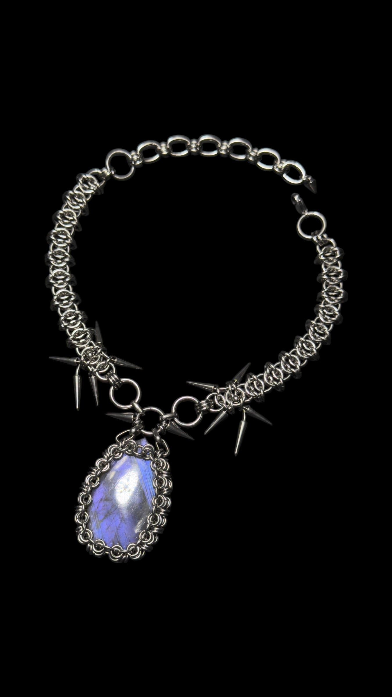 Selena | Chainmaille Labradorite Necklace
