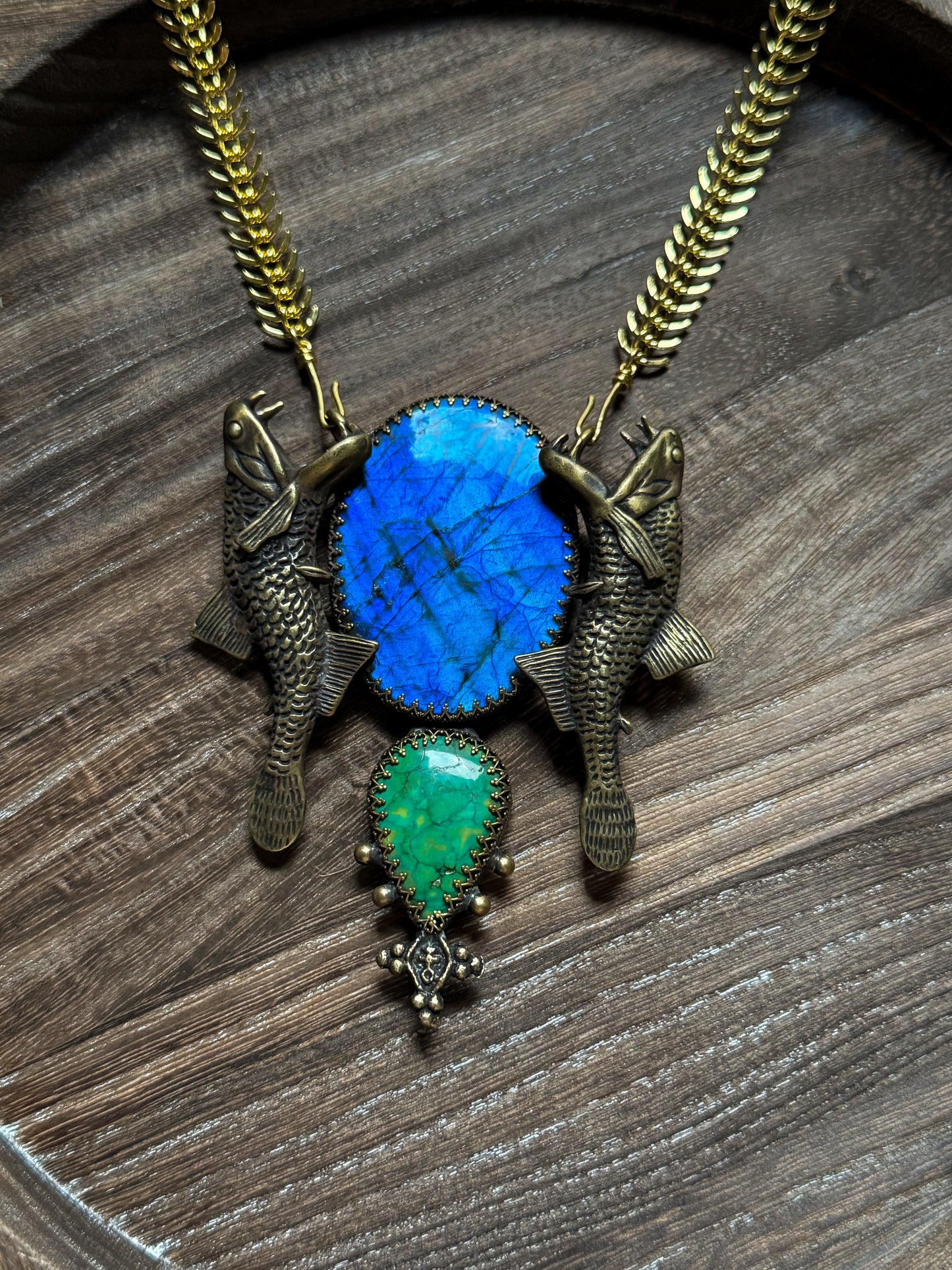 PRAVAHA PASSAGE | Tibetan Turquoise and Labradorite Necklace