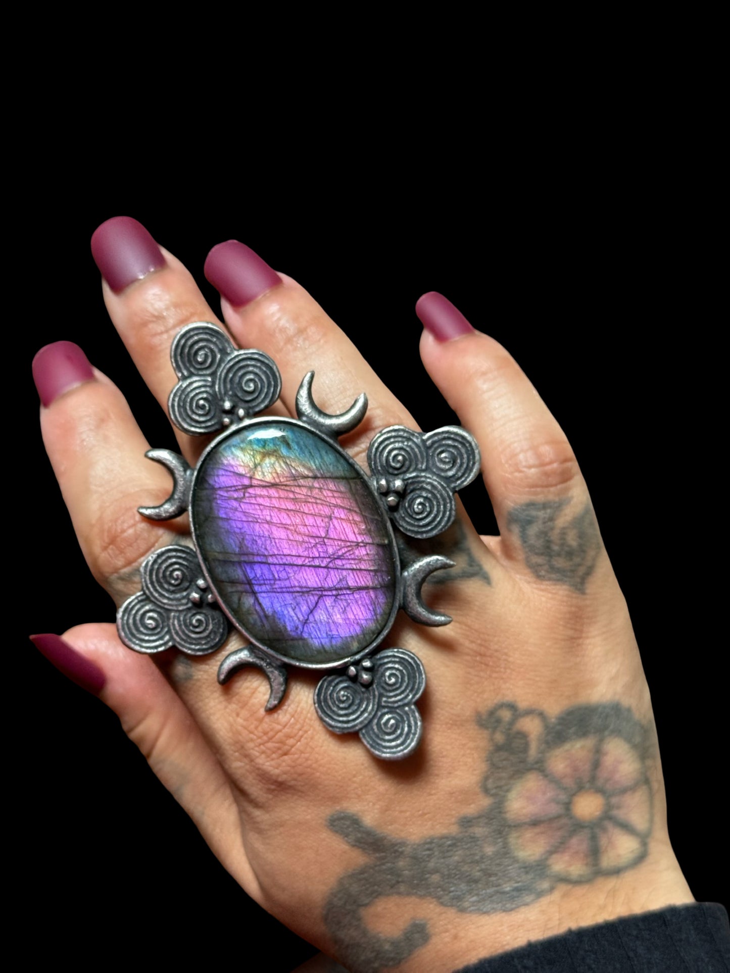 VESPER COIL | Adjustable Labradorite Ring