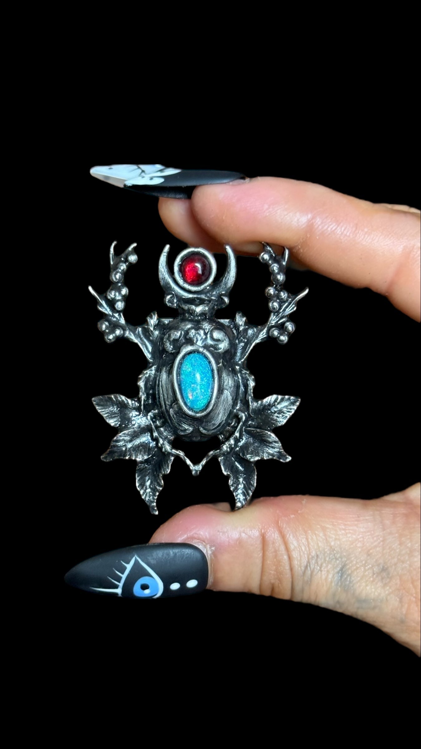 Esmeray | Ethiopian Opal and Garnet Ring