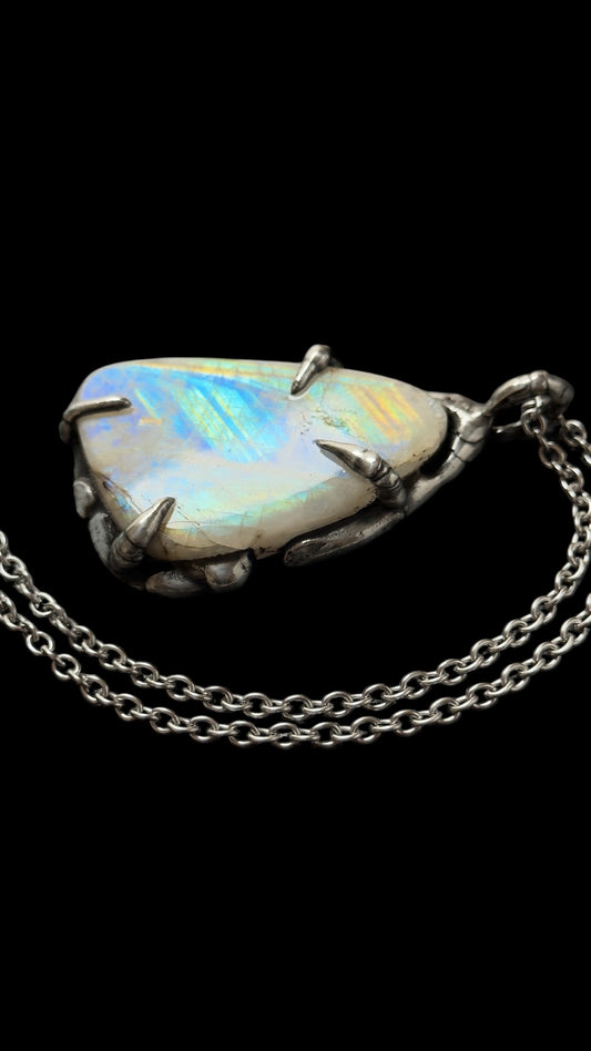 Amaterasu | Rainbow Moonstone Necklace