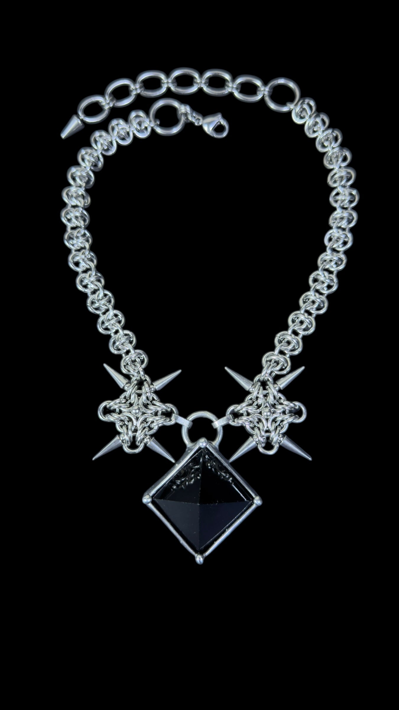 Sable | Obsidian Chainmail Necklace