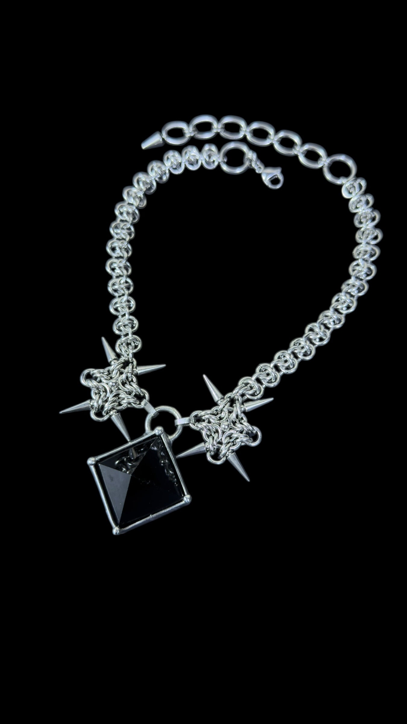 Sable | Obsidian Chainmail Necklace
