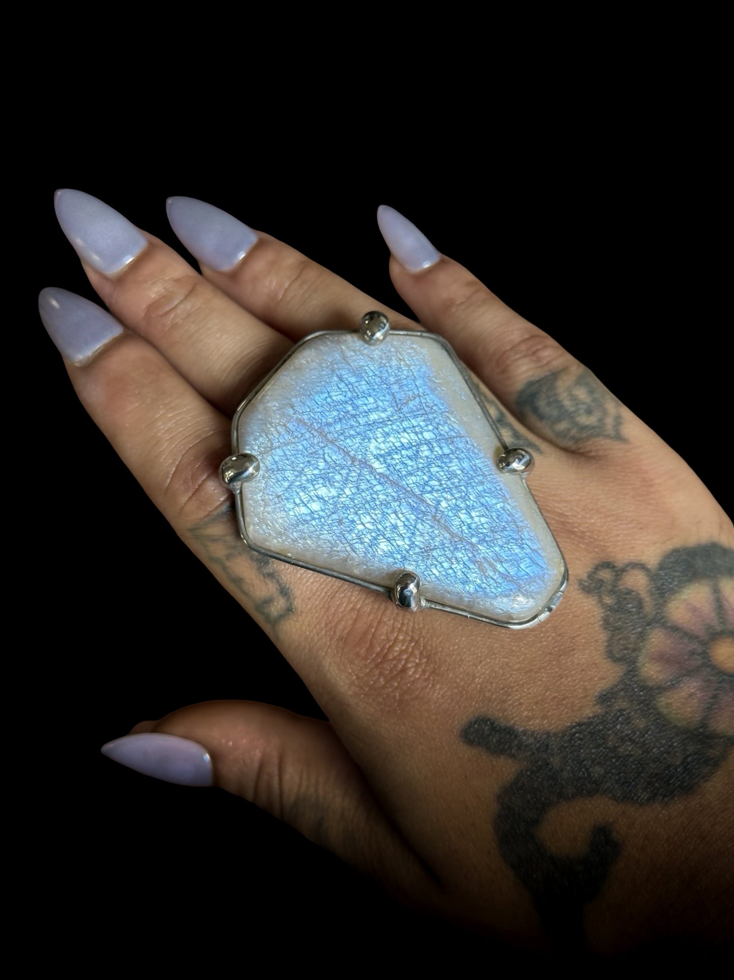 VESTIGE | Rainbow Moonstone Adjustable Ring