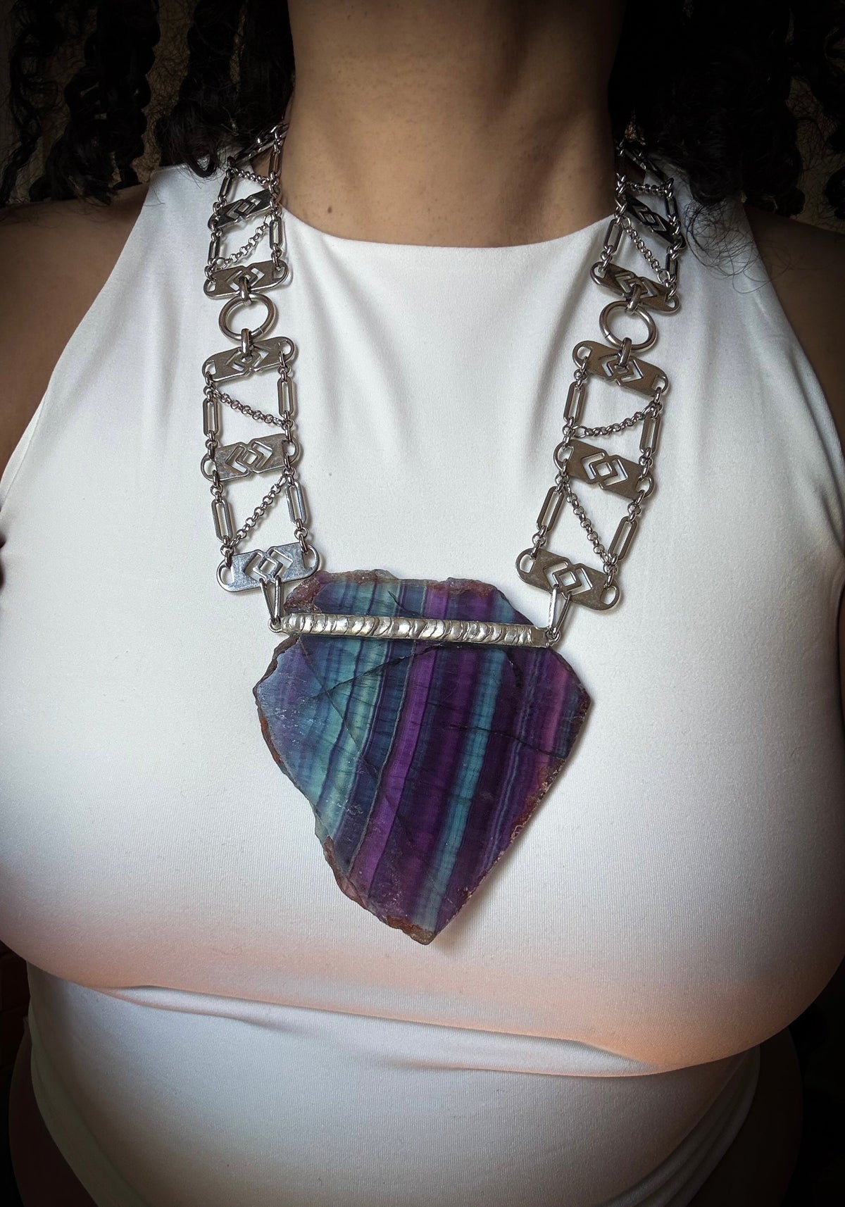 ANÁNKĒ | Fluorite Necklace