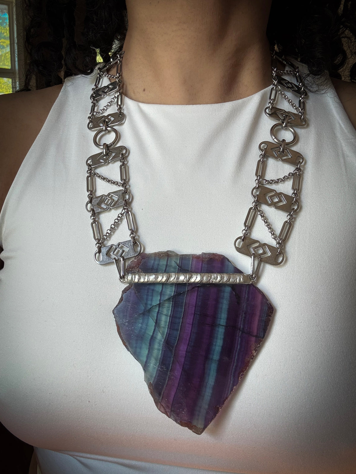 ANÁNKĒ | Fluorite Necklace