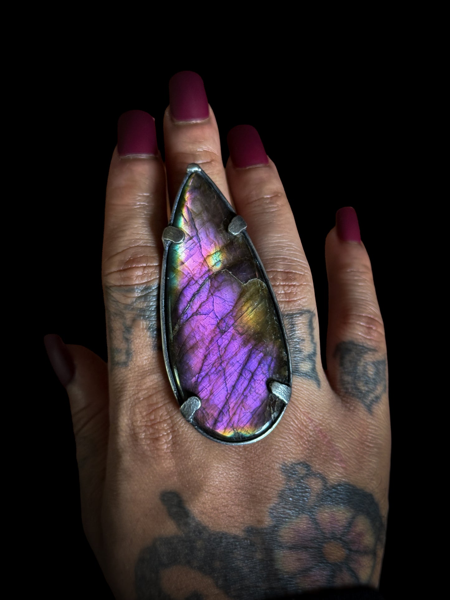 NOCTILUCENT | Adjustable Labradorite Ring